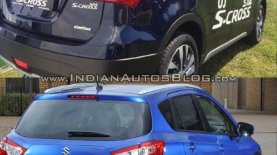 (Maruti) Suzuki S-Cross facelift vs Older model rear three quarter Old vs New