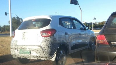 Renault Kwid rear three quarters spy shot