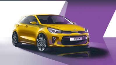2017 Kia Rio front three quarters rendering