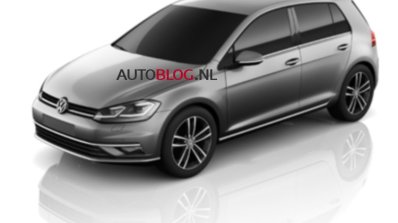 2017 VW Golf (facelift) front three quarters leaked image