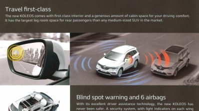 India-bound 2016 Renault Koleos's Malaysian brochure interior and safety revealed