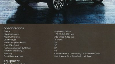 India-bound 2016 Renault Koleos's Malaysian brochure tech spec revealed