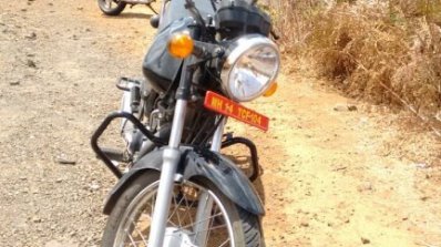 Mahindra 155 cc commuter front spy shot