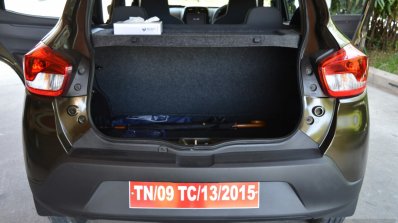 Renault Kwid 1.0 MT boot volume First Drive Review