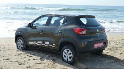 Renault Kwid 1.0 MT rear quarter First Drive Review