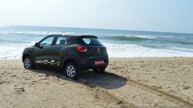 Renault Kwid 1.0 MT rear quarter far First Drive Review
