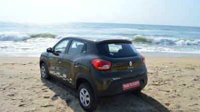 Renault Kwid 1.0 MT rear quarter top First Drive Review