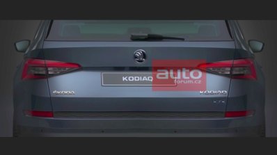 Skoda Kodiaq rear fascia teaser rendering