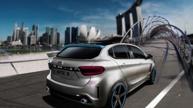 Tata Kite 5 rendered as a hot-hatch rear three quarter by IAB reader