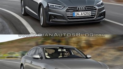 2017 Audi A5 Sportback vs. 2012 Audi A5 Sportback front three quarters