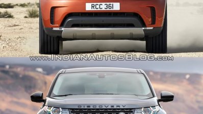 2017 Land Rover Discovery vs. Land Rover Discovery Sport front
