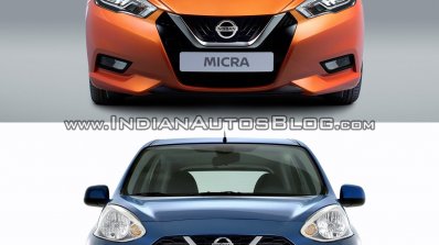 2017 Nissan Micra vs Old model front angle