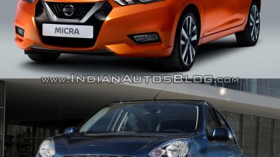 2017 Nissan Micra vs Old model front