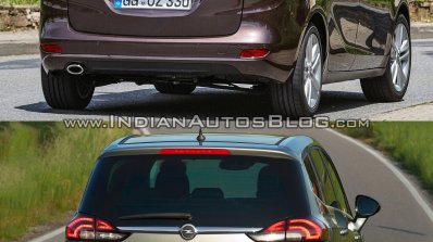 2017 Opel Zafira vs 2011 Opel Zafira rear