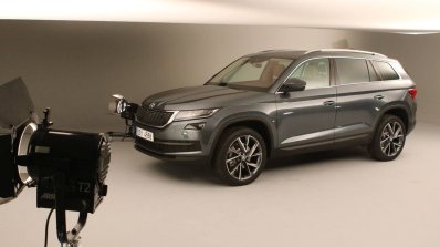Skoda Kodiaq front three quarters leaked image