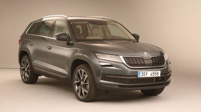 Skoda Kodiaq front three quarters right side leaked image