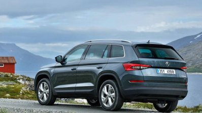 Skoda Kodiaq rear three quarters leaked image