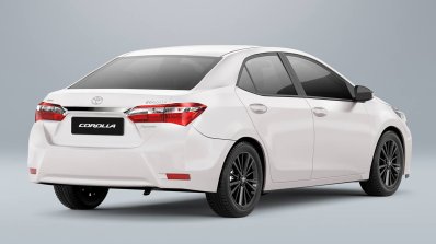Toyota Corolla Dynamic Edition rear three quarter press image