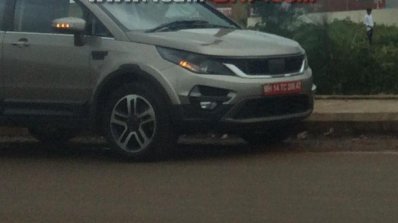 Uncamouflaged Tata Hexa front end spied