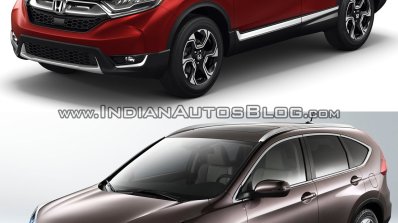 2017 Honda CR-V vs 2015 Honda CR-V front three quarter