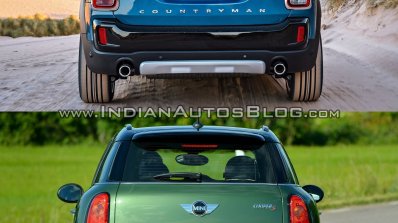 2017 Mini Countryman vs 2014 Mini Countryman rear