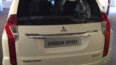 2017 Mitsubishi Shogun Sport rear spy shot