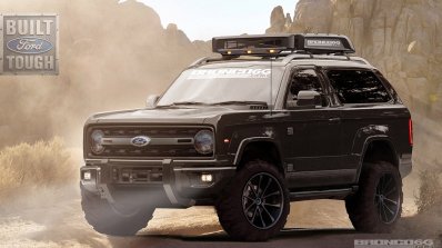 2020 Ford Bronco front three quarters rendering third image