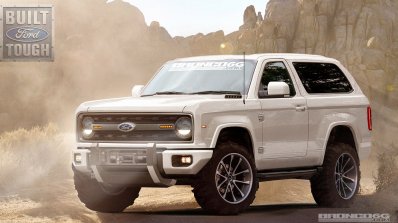 2020 Ford Bronco front three quarters rendering