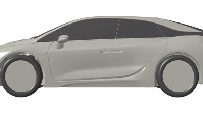 BMW i5 patent rendering left side