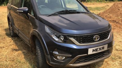 Tata Hexa front angle off-road event