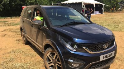 Tata Hexa front quarter off-road event