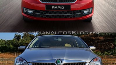 2016 Skoda Rapid front vs. 2012 Skoda Rapid front