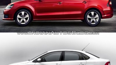 2016 Skoda Rapid side vs. 2012 Skoda Rapid side