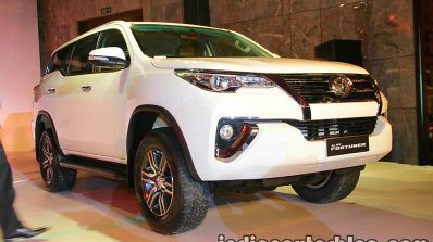 2016 Toyota Fortuner white front quarter launch
