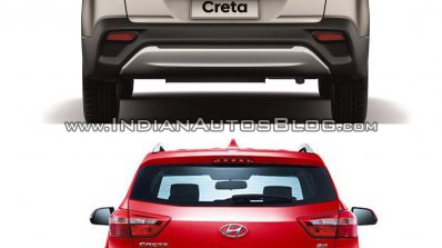 2017 Hyundai Creta vs. 2015 Hyundai Creta rear comparo