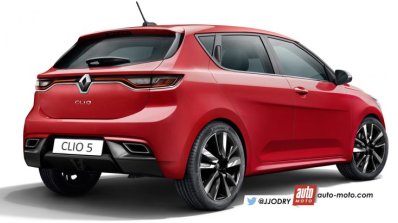 2018 Renault Clio rear three quarters rendering