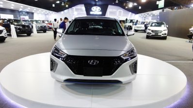 Hyundai Ioniq front at 2016 Bogota Auto Show