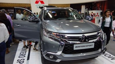 Mitsubishi Montero Sport front at 2016 Bogota Auto Show