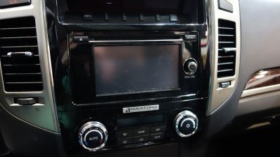 Mitsubishi Montero infotainment system at 2016 Bogota Auto Show