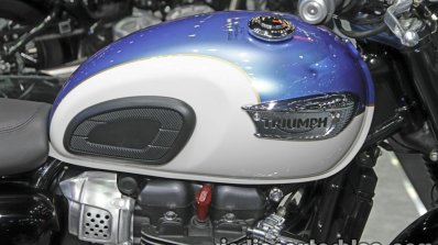 New Triumph T100 fuel tank at Thai Motor Expo