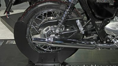 New Triumph T100 rear wheel at Thai Motor Expo