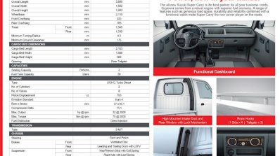 Philippines-spec Suzuki Super Carry brochure scan second image