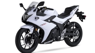 Suzuki GSX250R white front three quarter