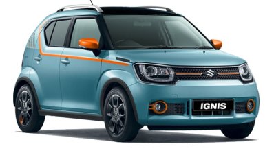 Suzuki Ignis iUNIQUE Bianco ARTICO BiColor front three quarters