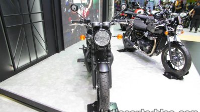 Triumph T100 Black front at Thai Motor Expo