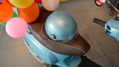 Vespa VXL 70th Anniversary Edition seat and helmet launched