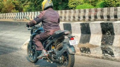 Yamaha MT-03 rear quarter spied testing