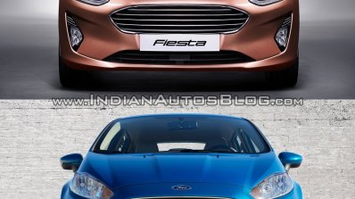 2017 Ford Fiesta vs 2013 Ford Fiesta front Old vs New
