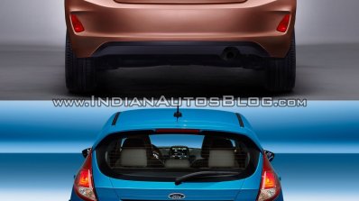 2017 Ford Fiesta vs 2013 Ford Fiesta rear Old vs New
