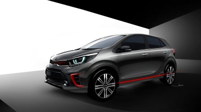 2017 Kia Picanto front official sketches